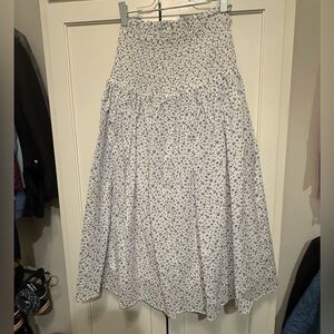 Hyacinth House Floral Blue and White Ditsy Print Women's Skirt
